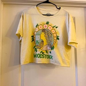 Womens Plus Woodstock Crop Top